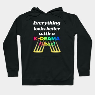 Everything looks better with a K-DRAMA filter - Colorful with spotlights Hoodie